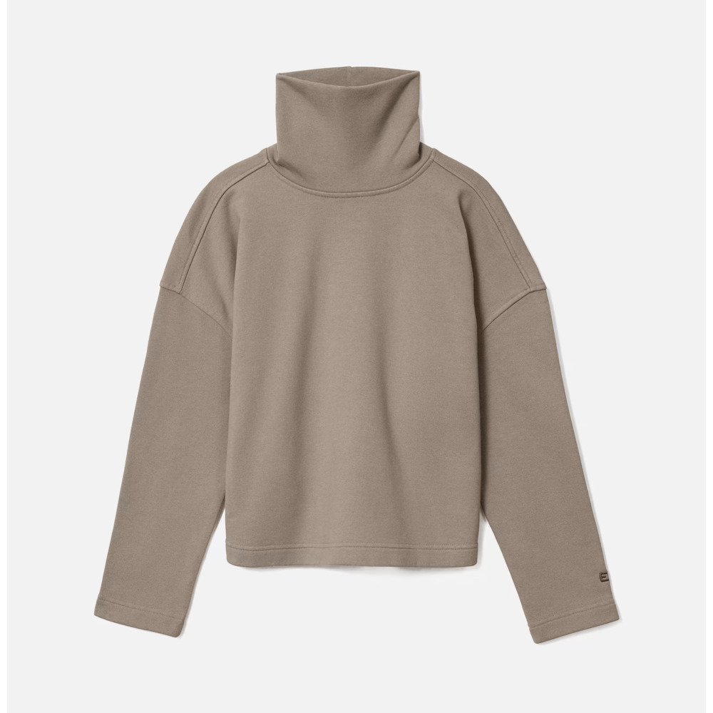 Everlane Taupe Funnel-Neck Sweatshirt - Picture 3 of 9